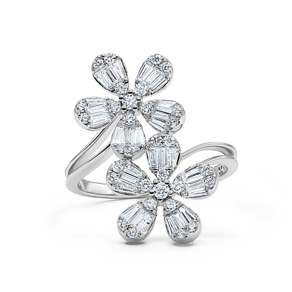 side-angle-14k-gold-baguette-round-diamond-double-petal-flower-ring