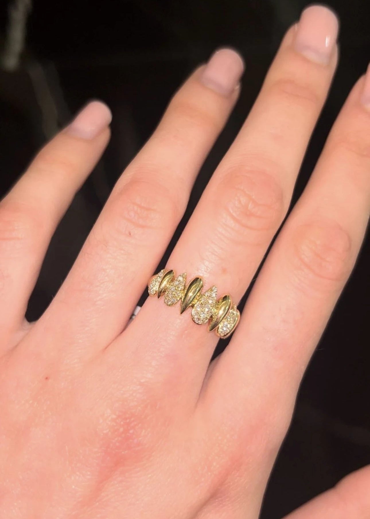 Graduating Bold Gold and Diamond Ring