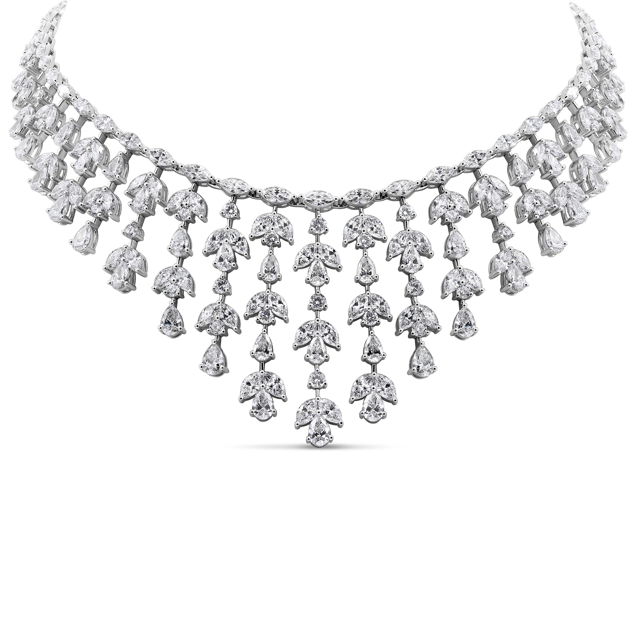 Lab Grown Variety Stone Diamond Necklace