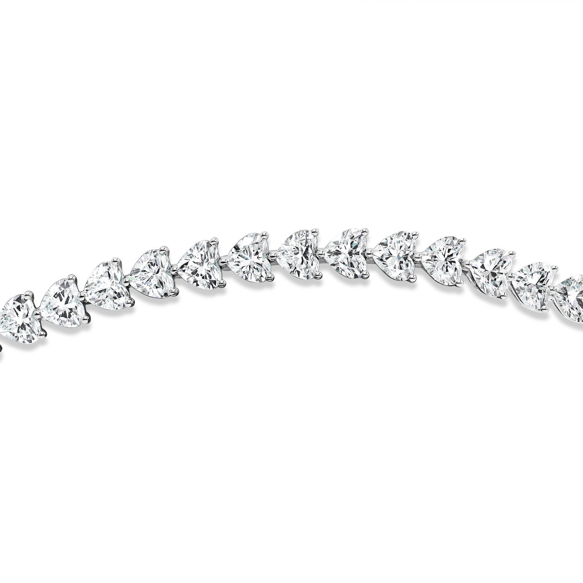 Lab Grown Heart Shape Diamond Tennis Bracelet