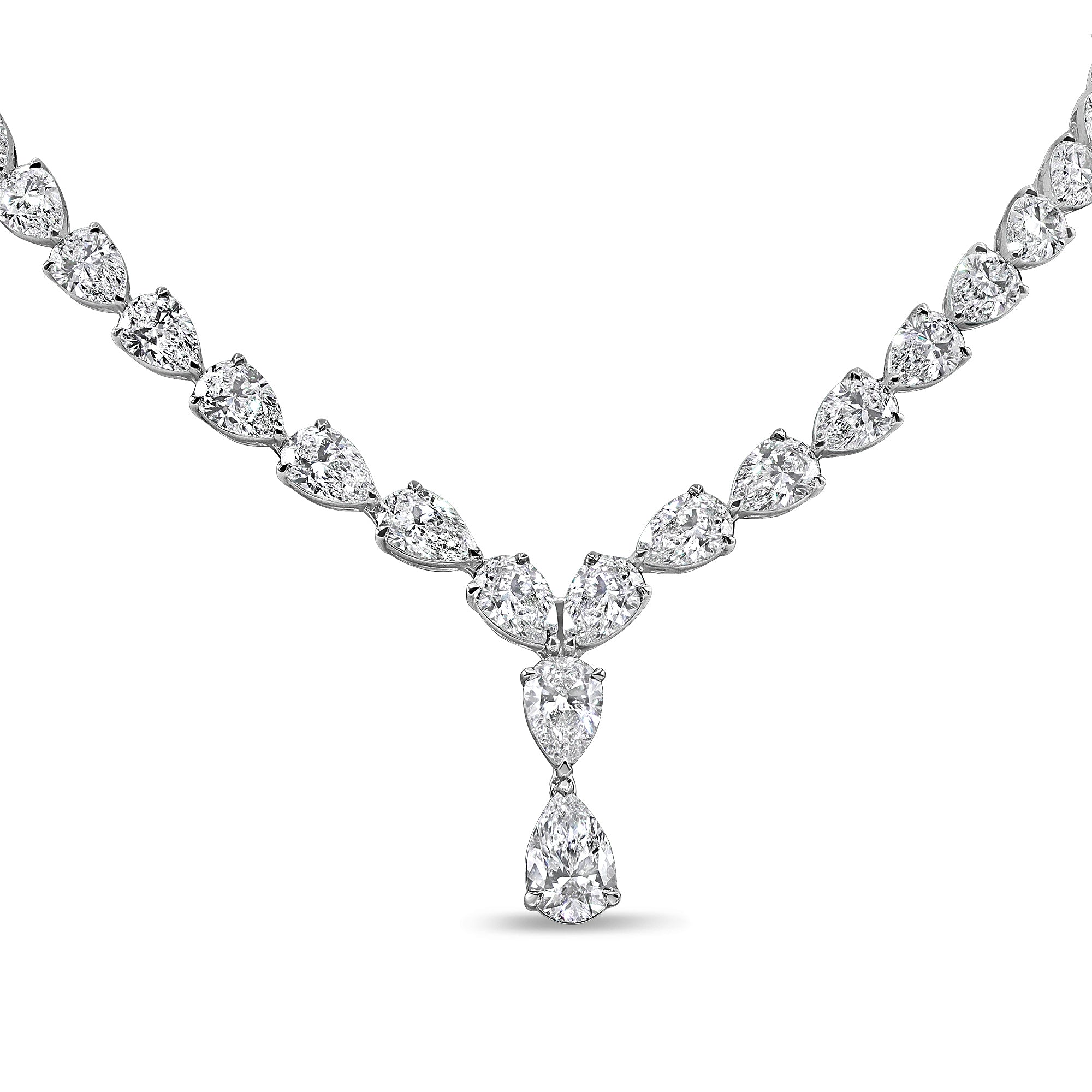 Lab Grown Pear Shape Diamond Necklace