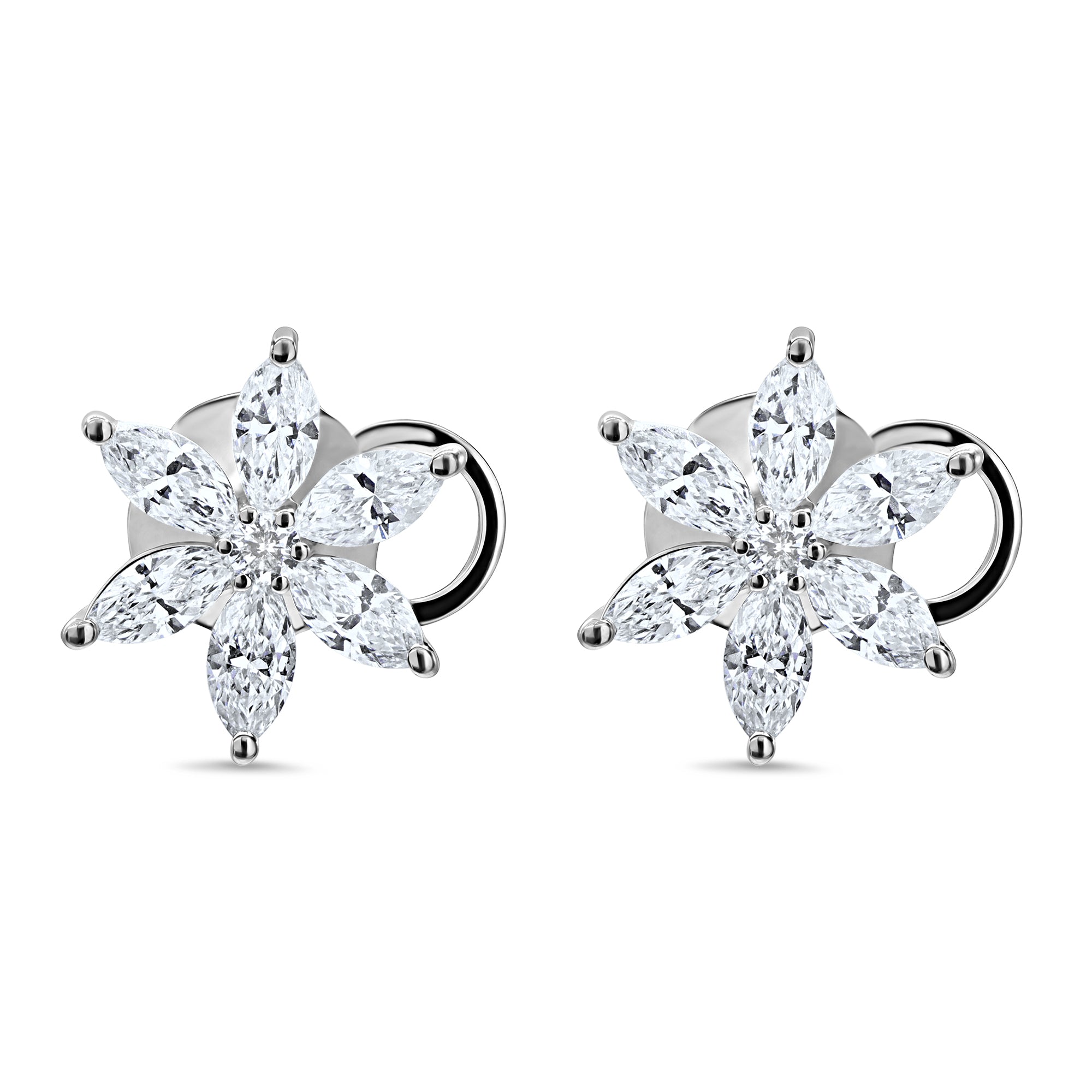 The Marquise Flower Stud