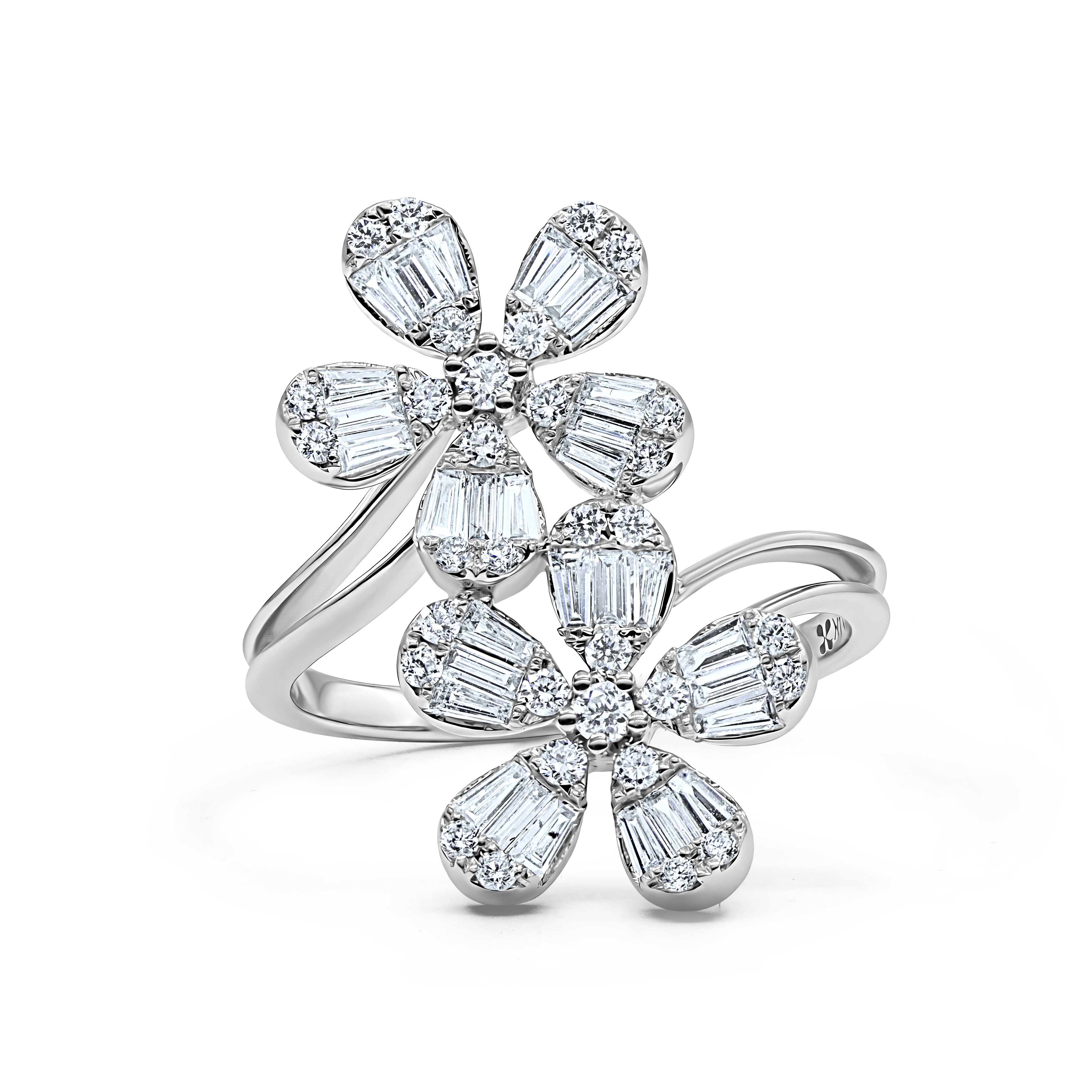 The Double Diamond Flower Ring