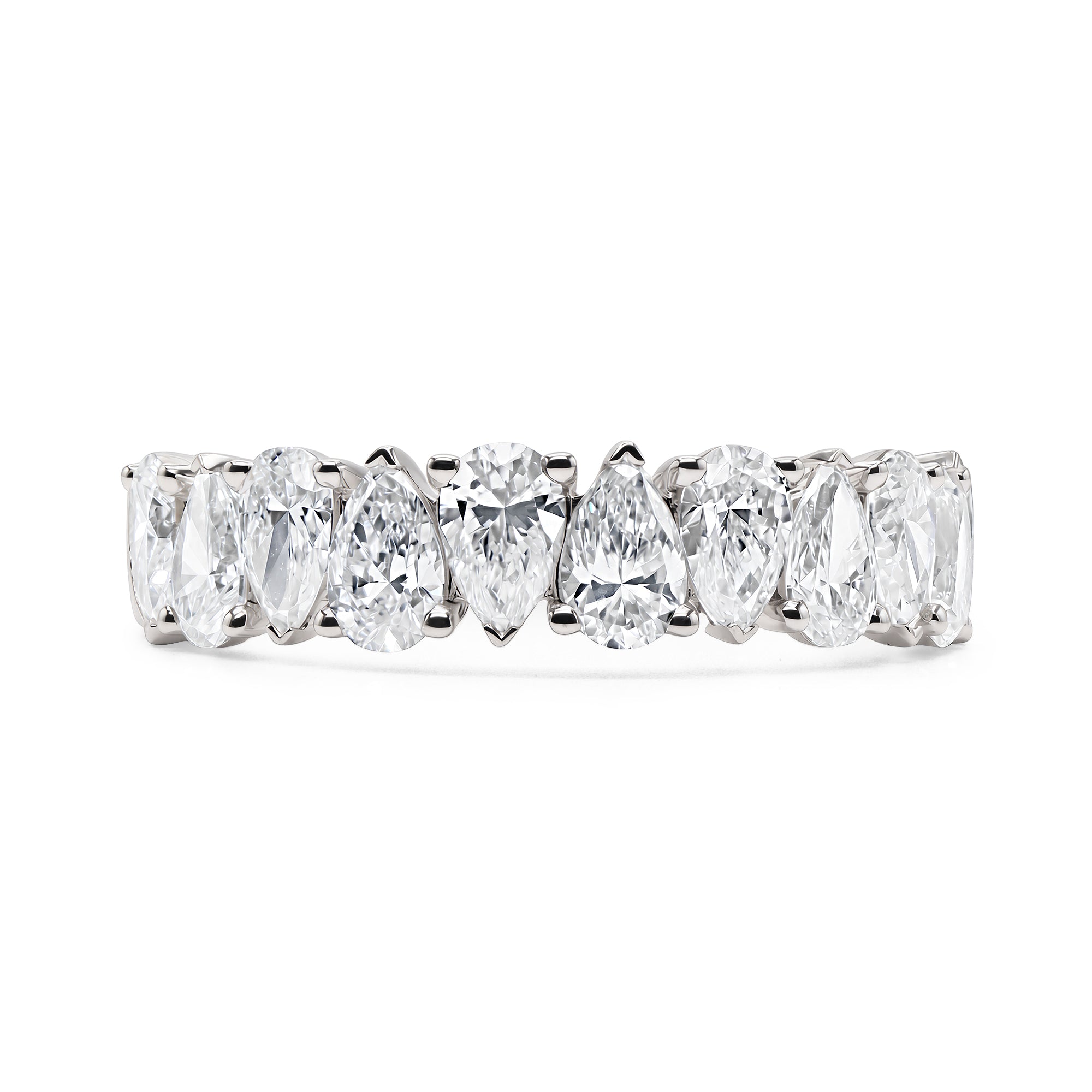 Lab Grown Pear Diamond Eternity Band