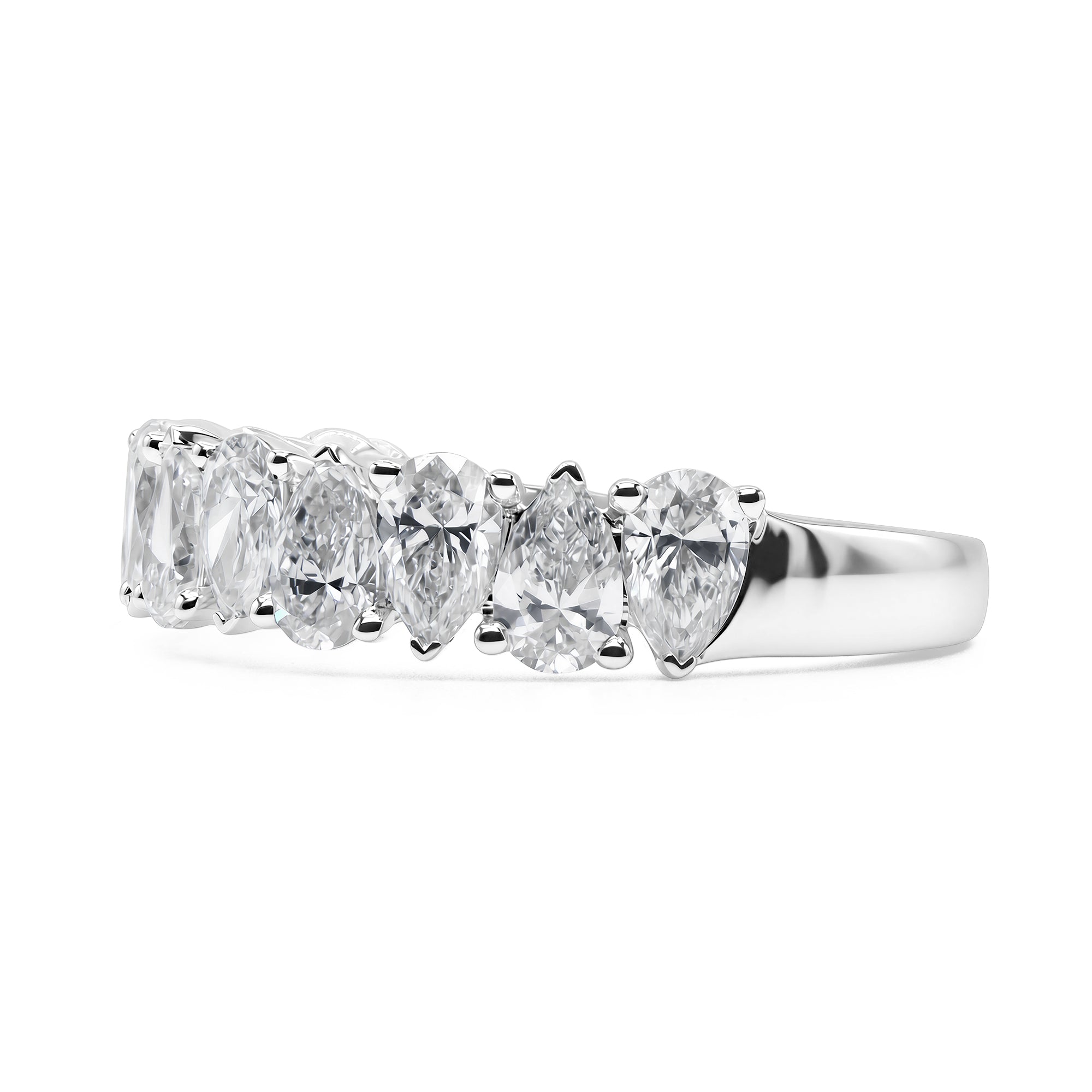 Lab Grown Pear Diamond Eternity Band