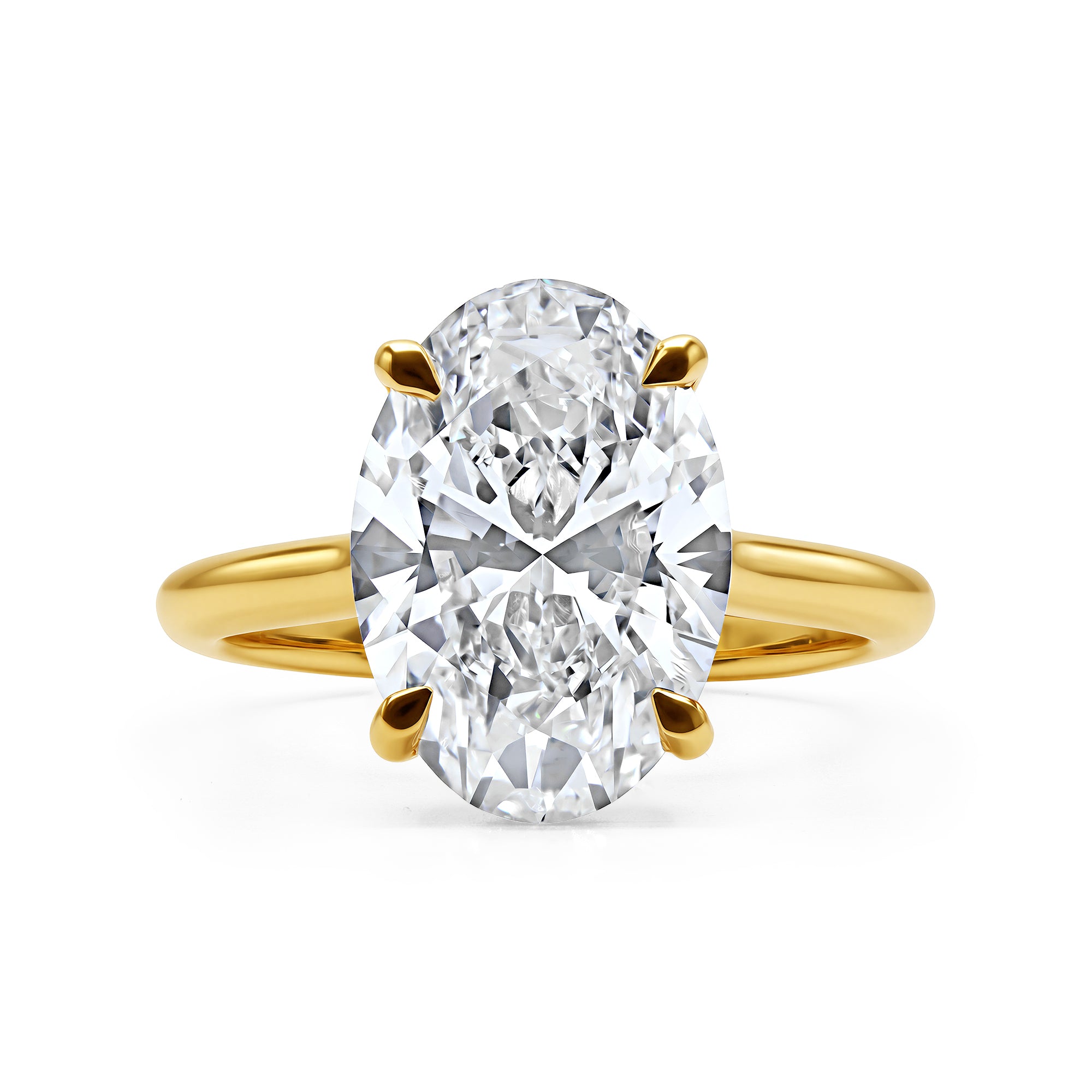The Oval Solitaire with Hidden Halo