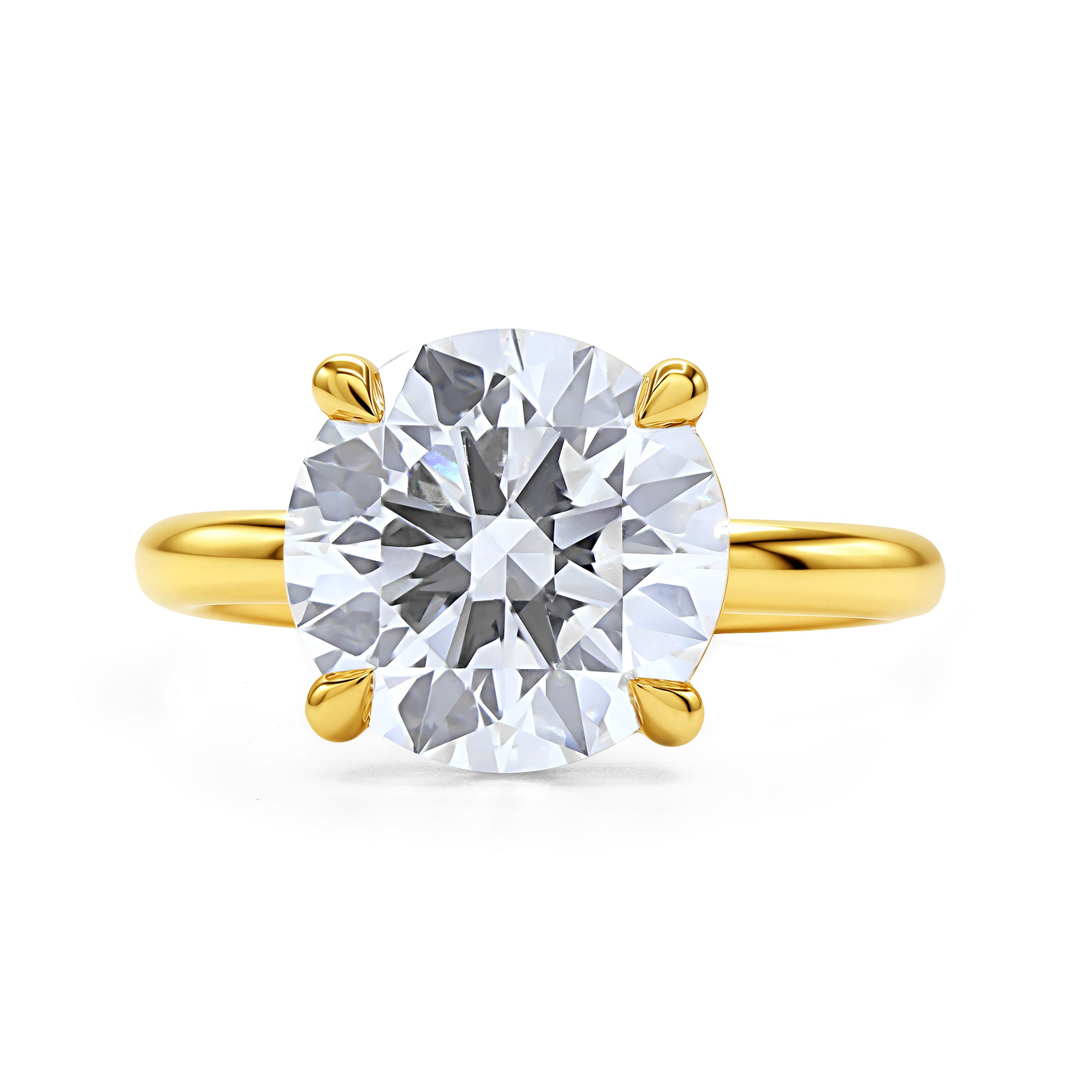 The All 14k Yellow Round Solitaire