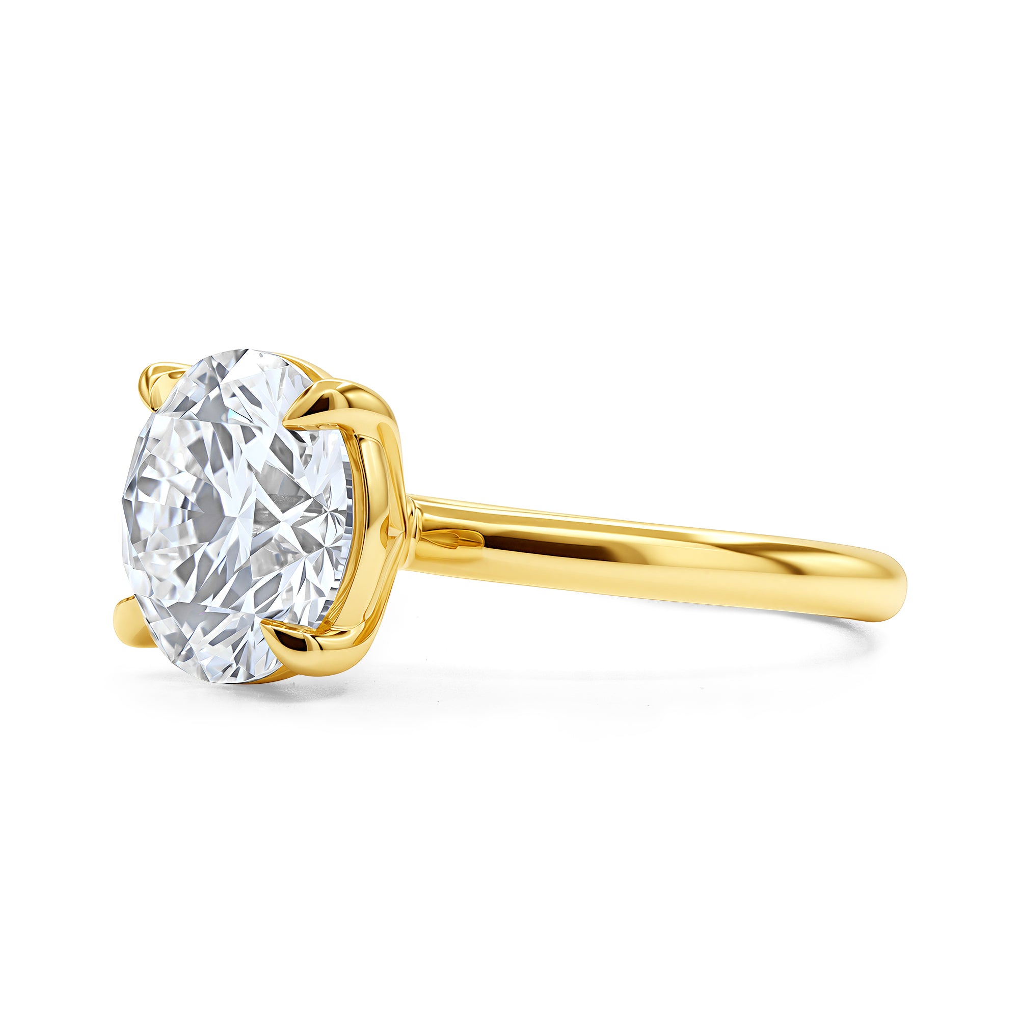 The All 14k Yellow Round Solitaire