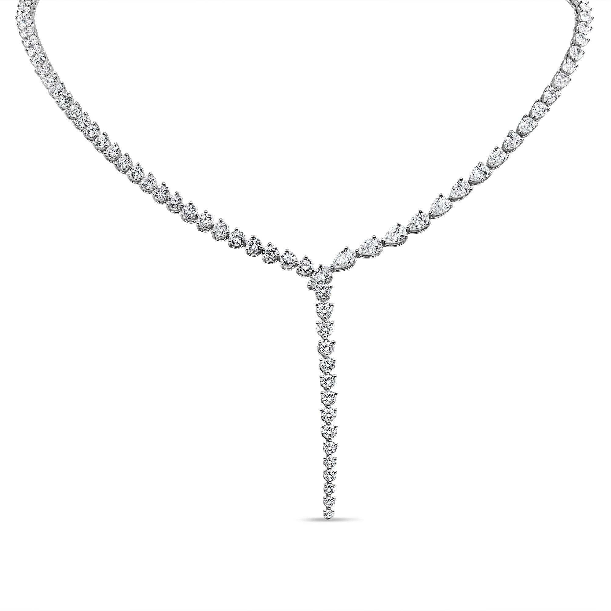 Lets Meet in the Middle Pear and Round Deep Necklace