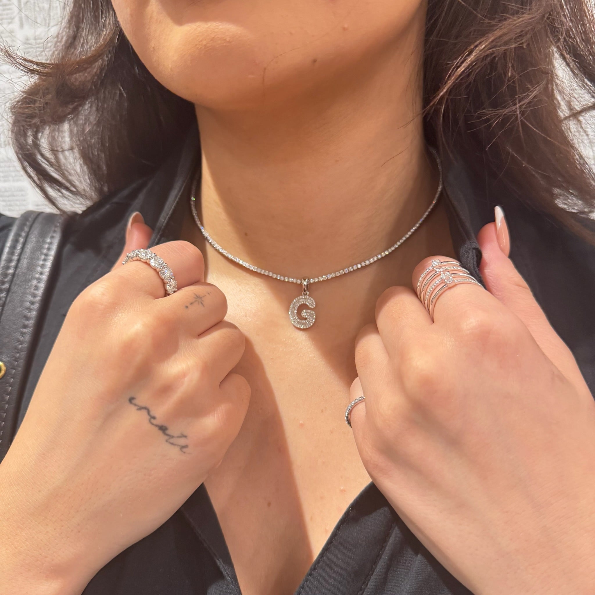 Multi-Shape Diamond Row Ring