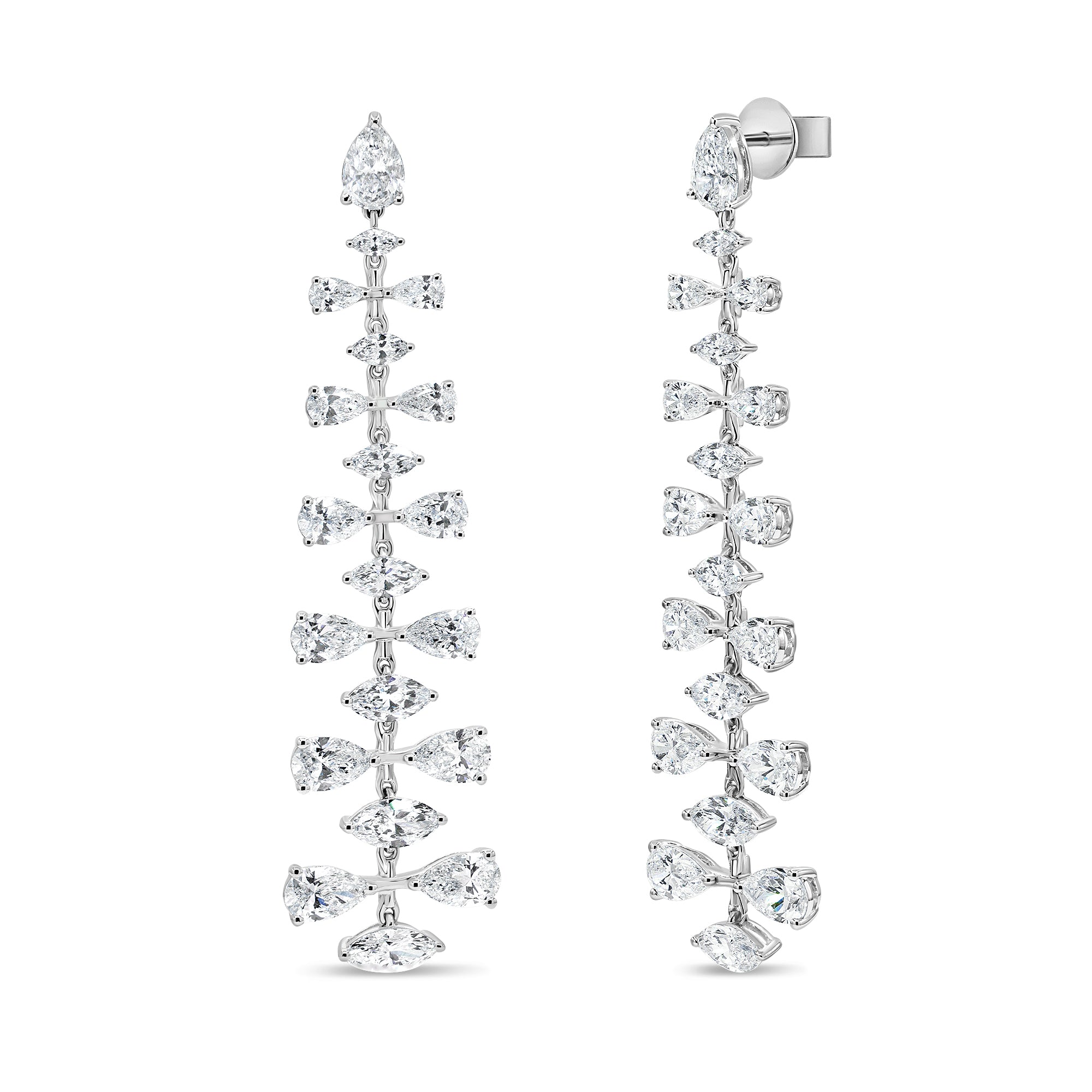 Diamond Zig Zag Earrings