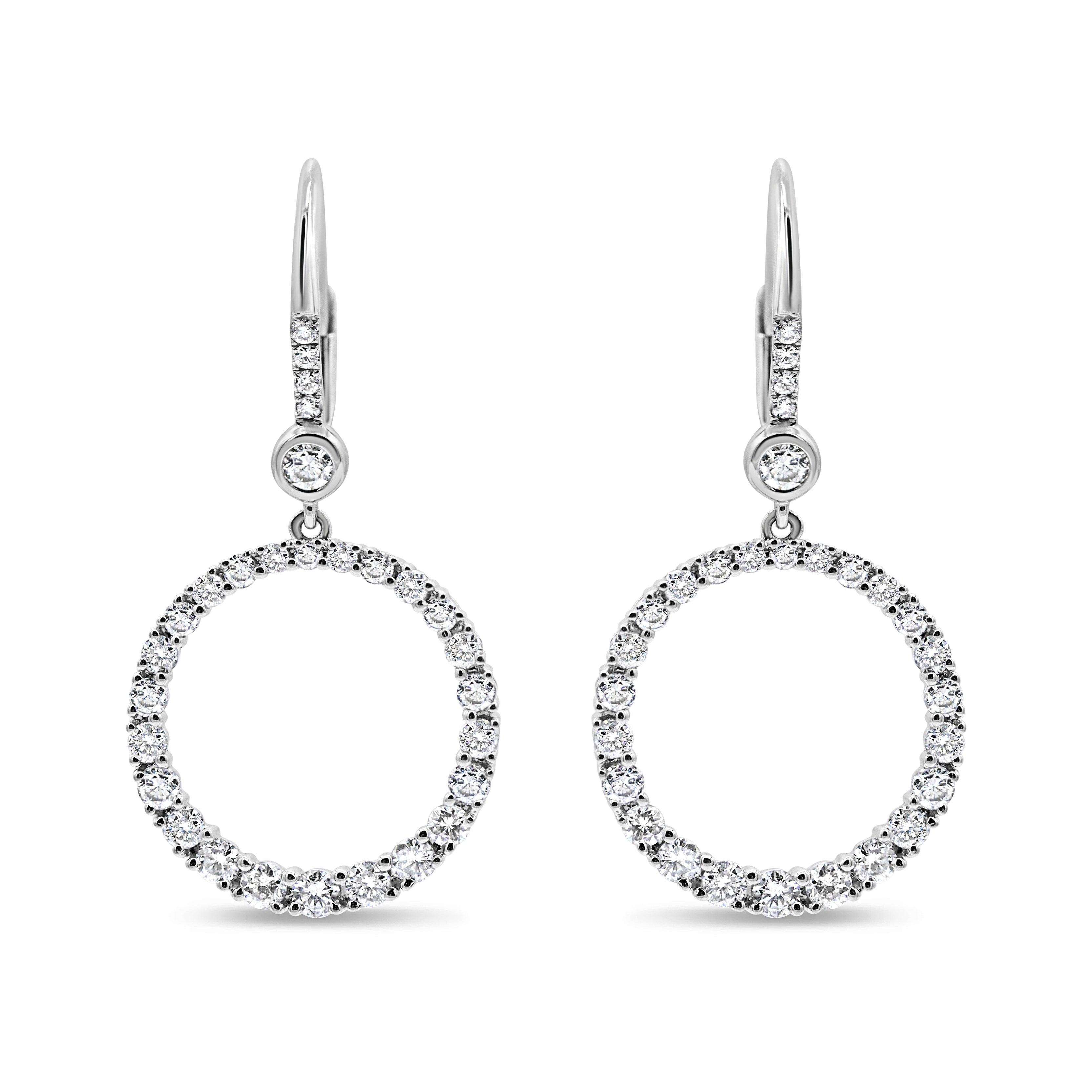 Diamond Drop Circle Earring