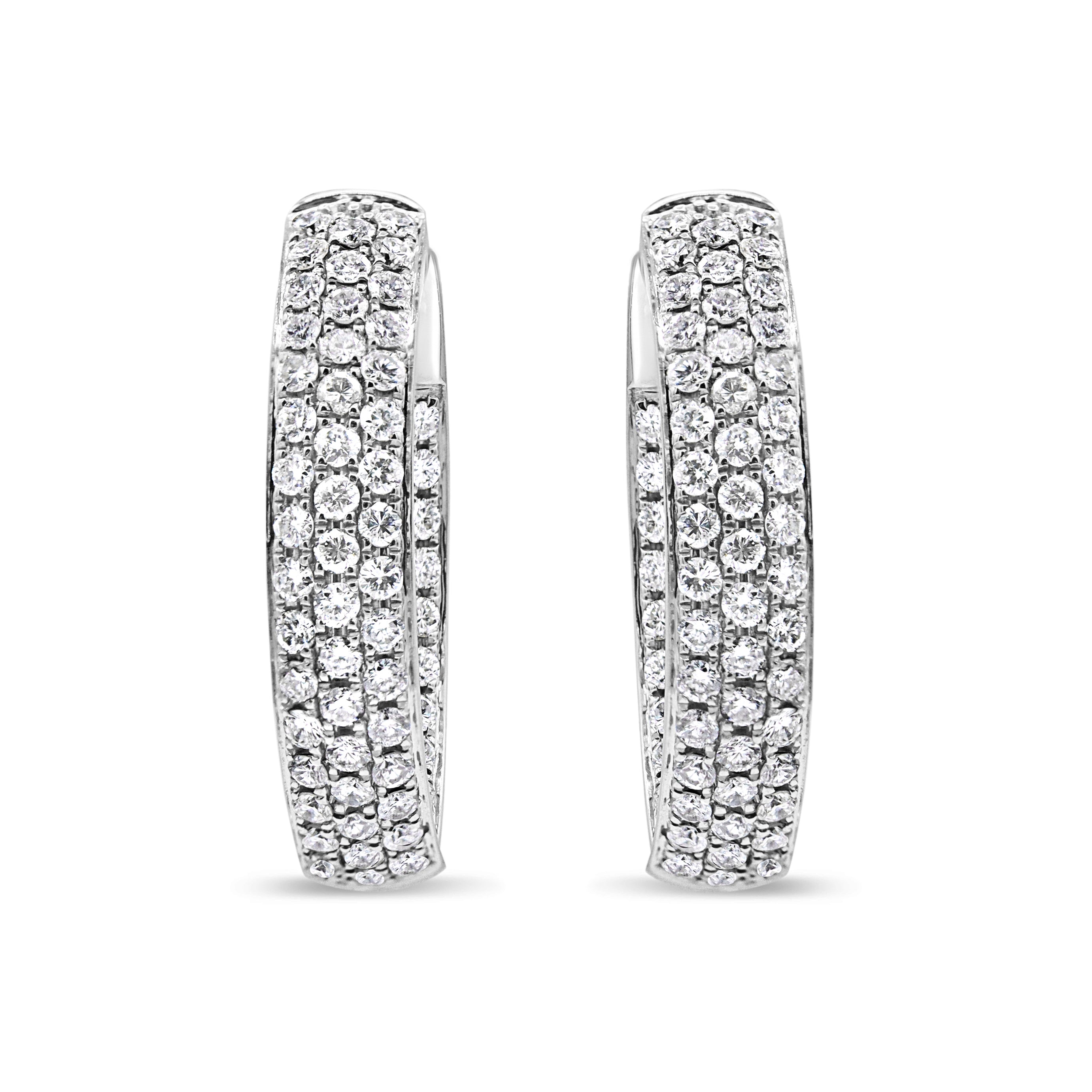 Pave Inside Out Hoops (3/4 Inch)