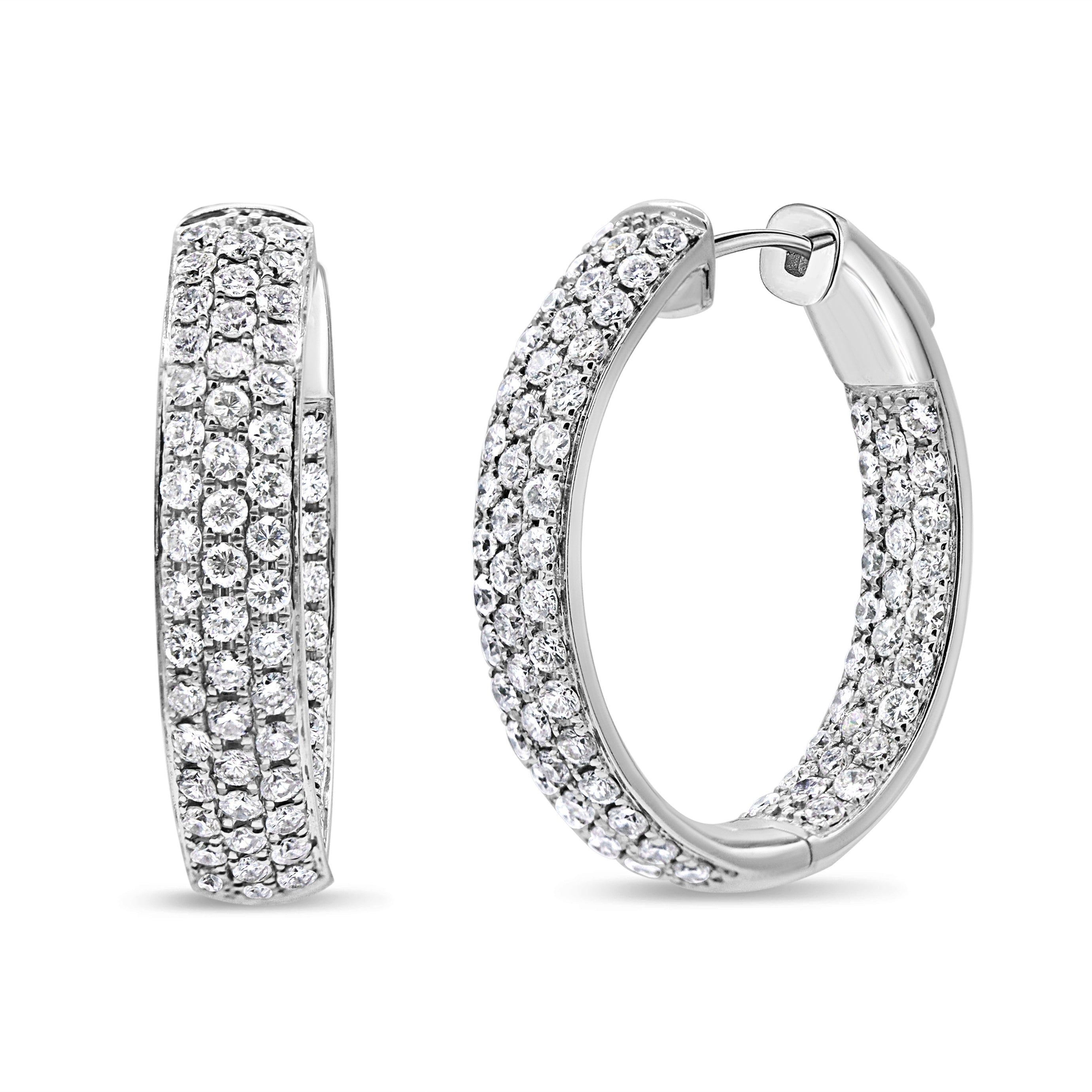 Pave Inside Out Hoops (3/4 Inch)