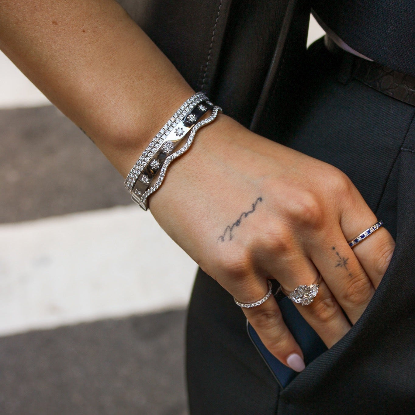 Starburst Diamond Bangle