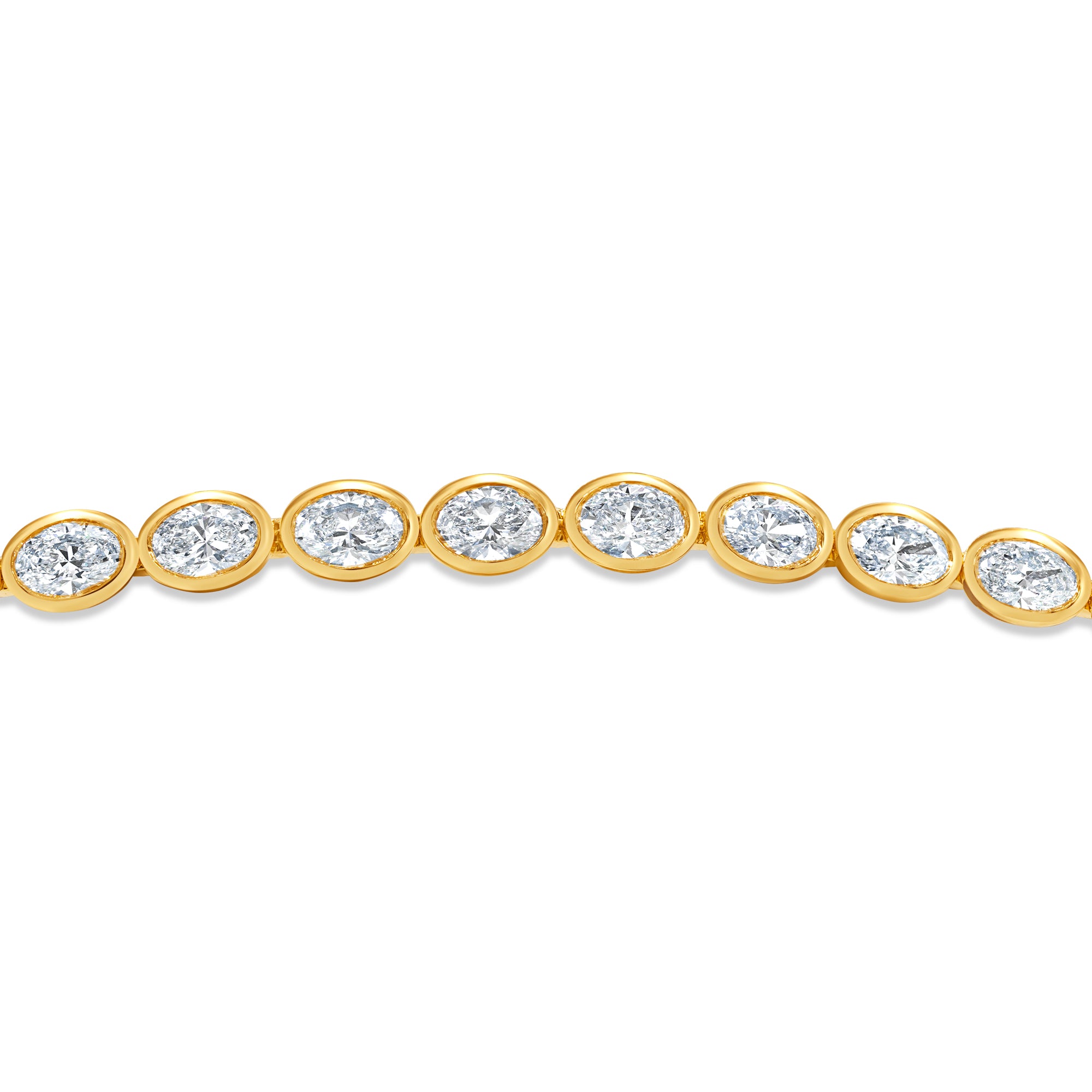 East West Bezel Oval Bracelet