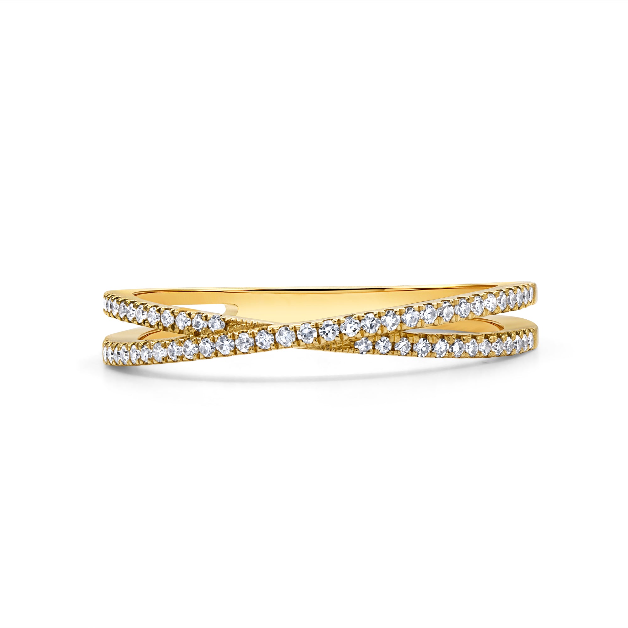 Petite Diamond Criss Cross Ring