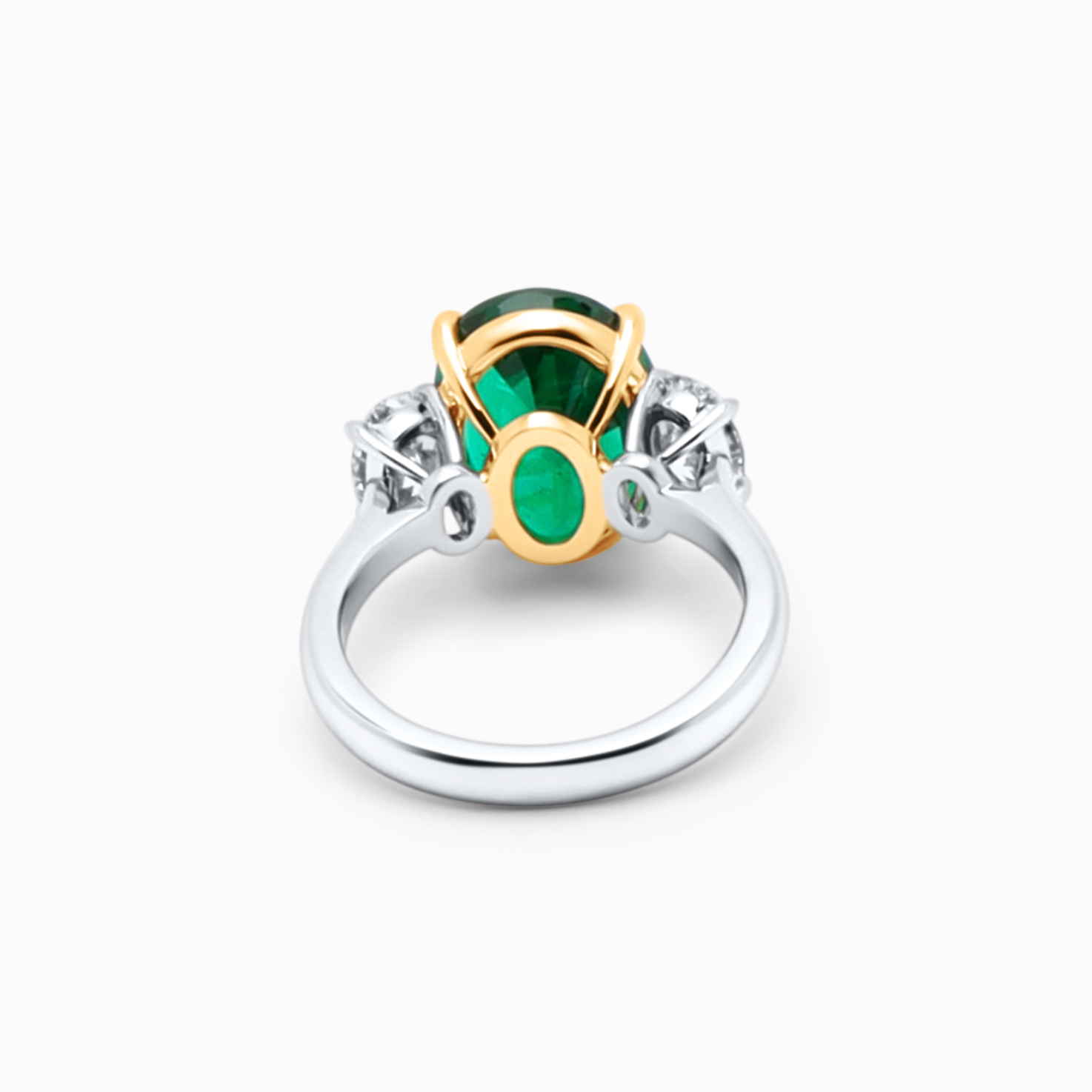 Oval Emerald And Diamond Ring