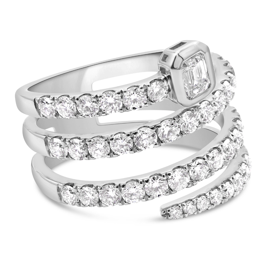 Spiral Diamond Ring