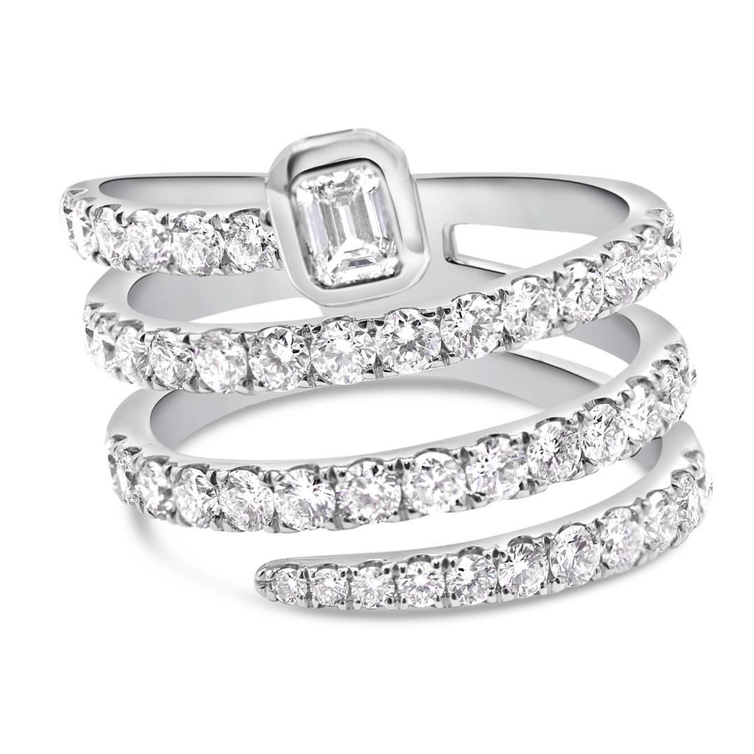 Spiral Diamond Ring