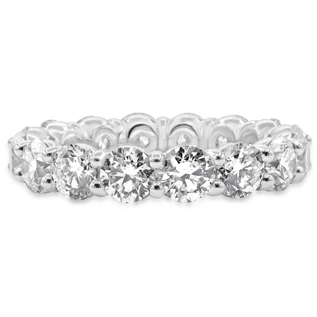 Platinum 20 pointer eternity band featuring 18 brilliant round diamonds totaling 2.98 CTW.