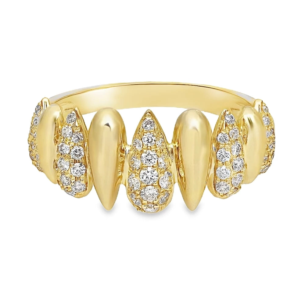 Graduating Bold Gold and Diamond Ring