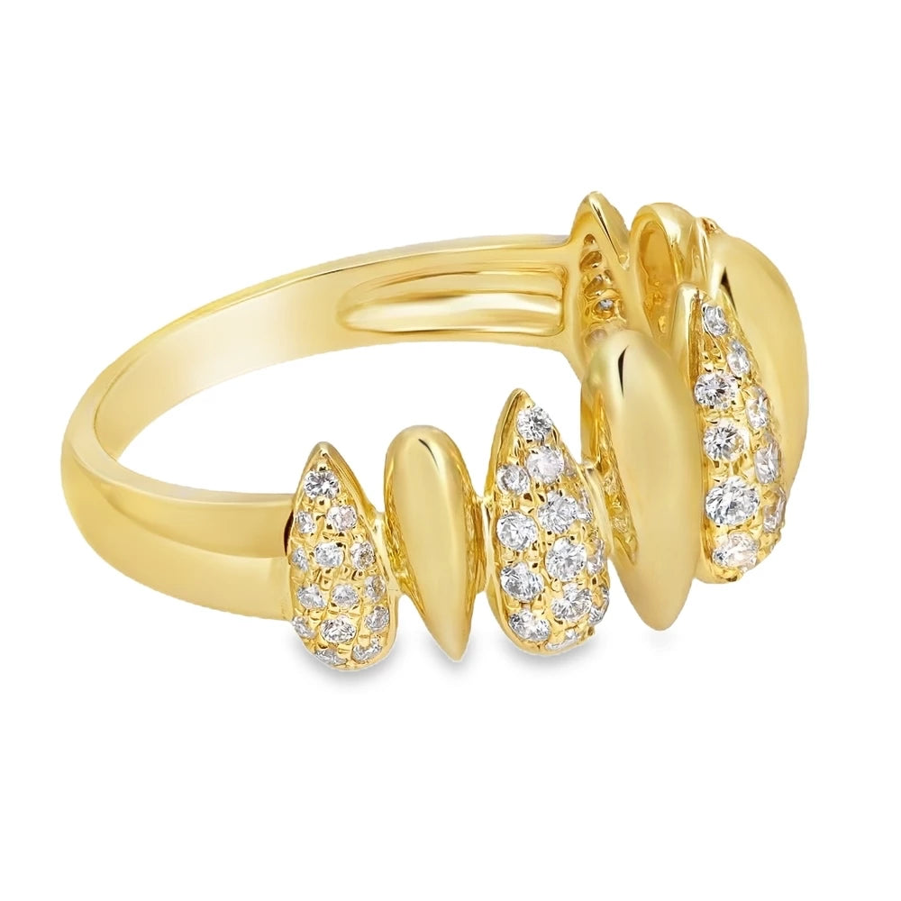 Graduating Bold Gold and Diamond Ring