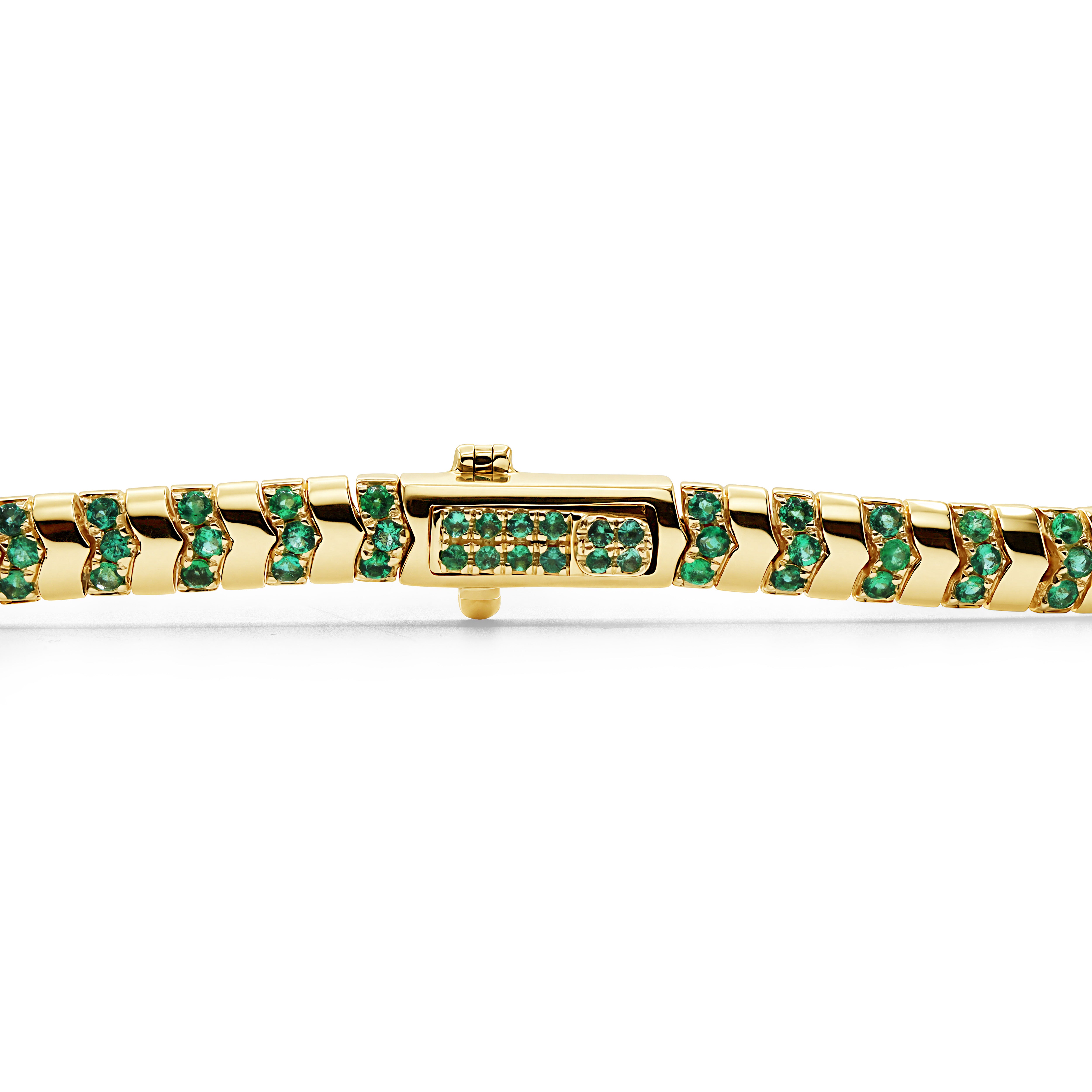 The Green Emerald Chevron Bracelet