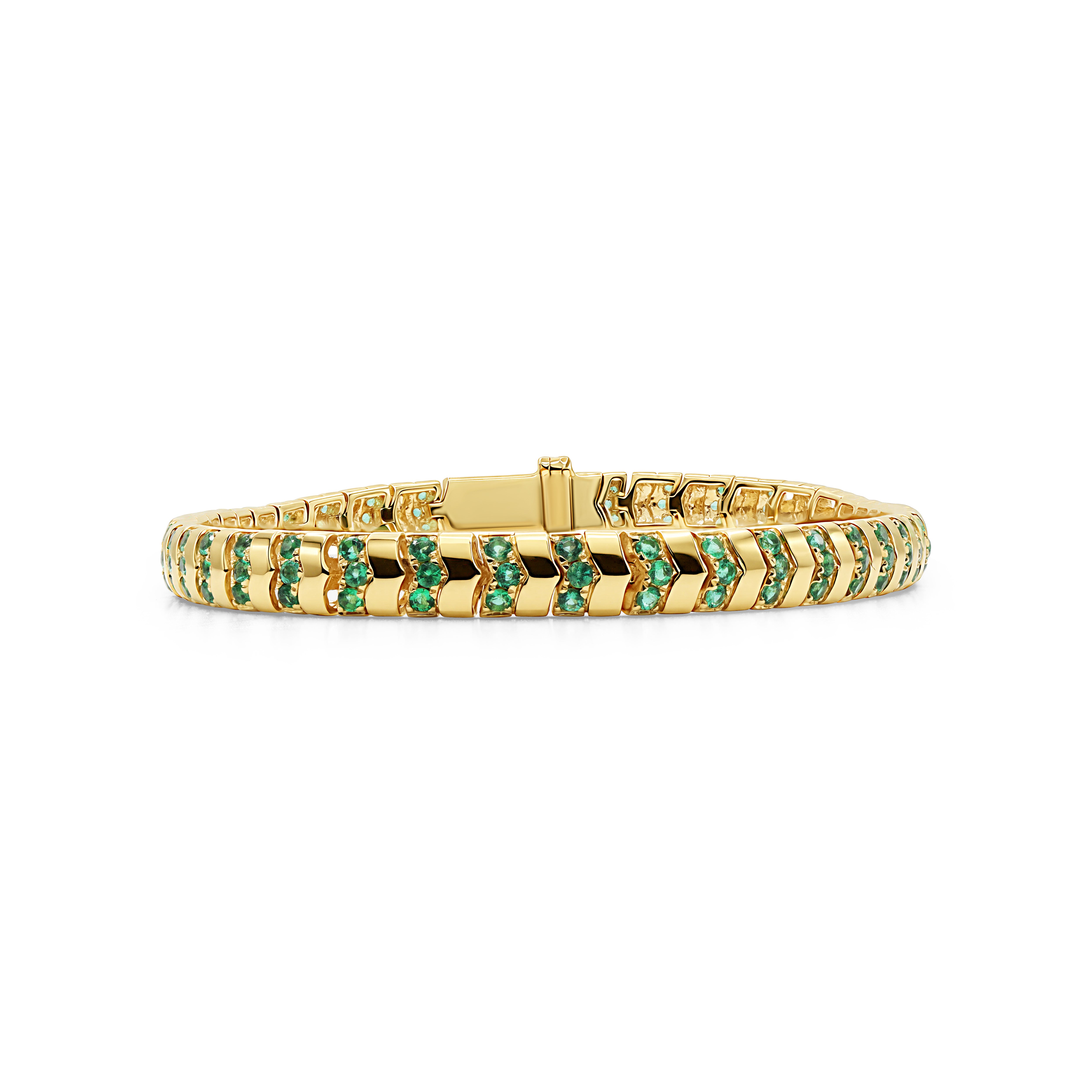 The Green Emerald Chevron Bracelet
