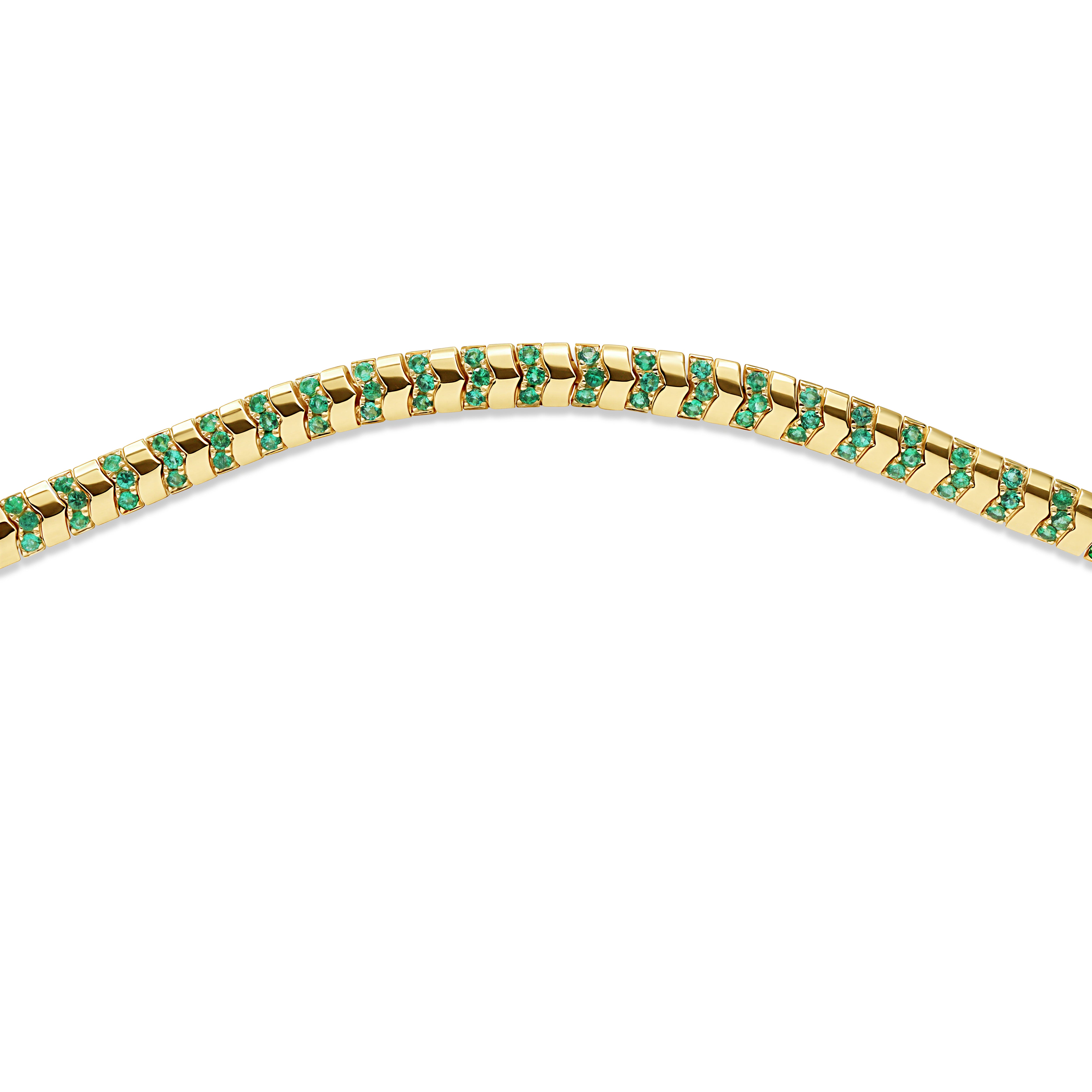 The Green Emerald Chevron Bracelet