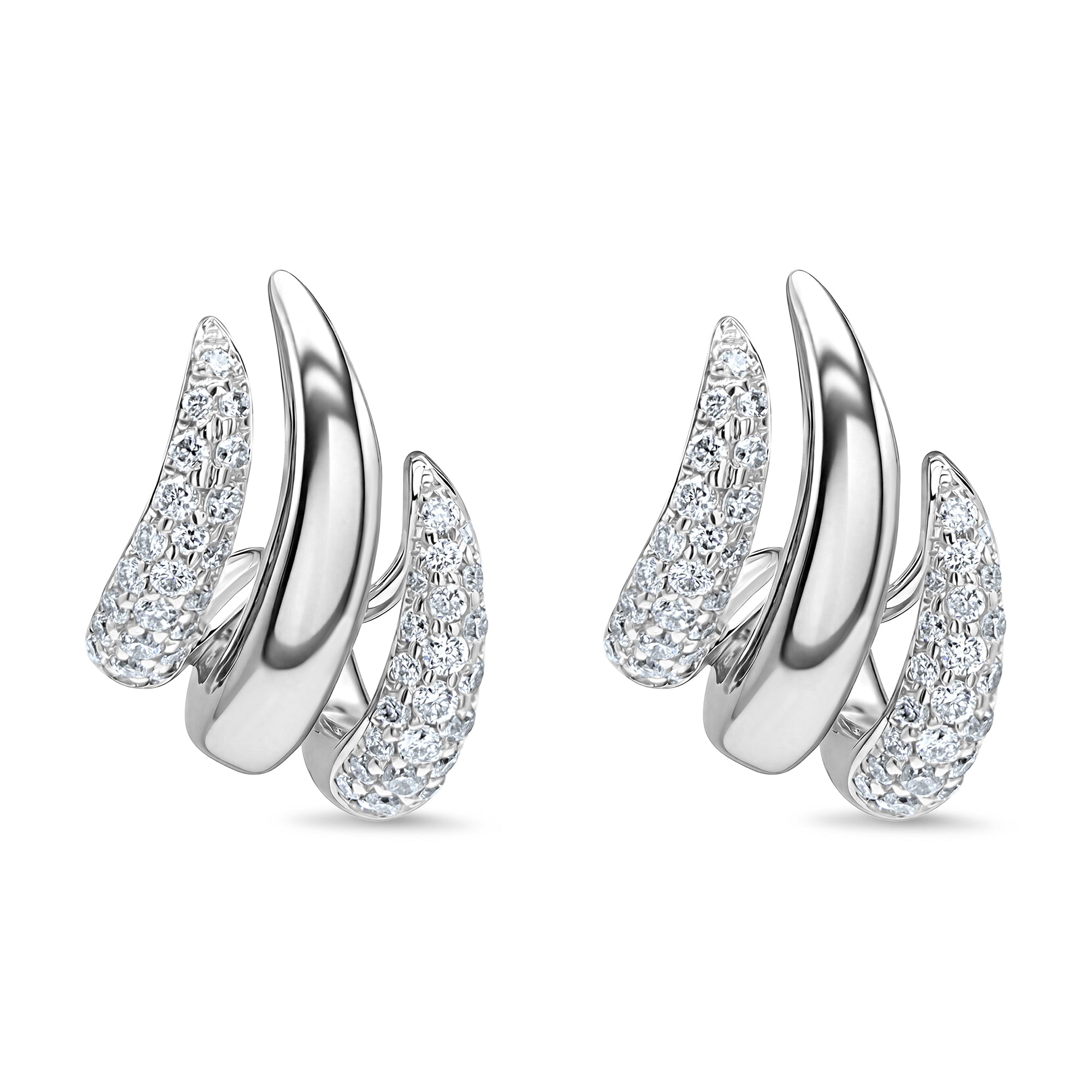 The Crescent Diamond Huggie