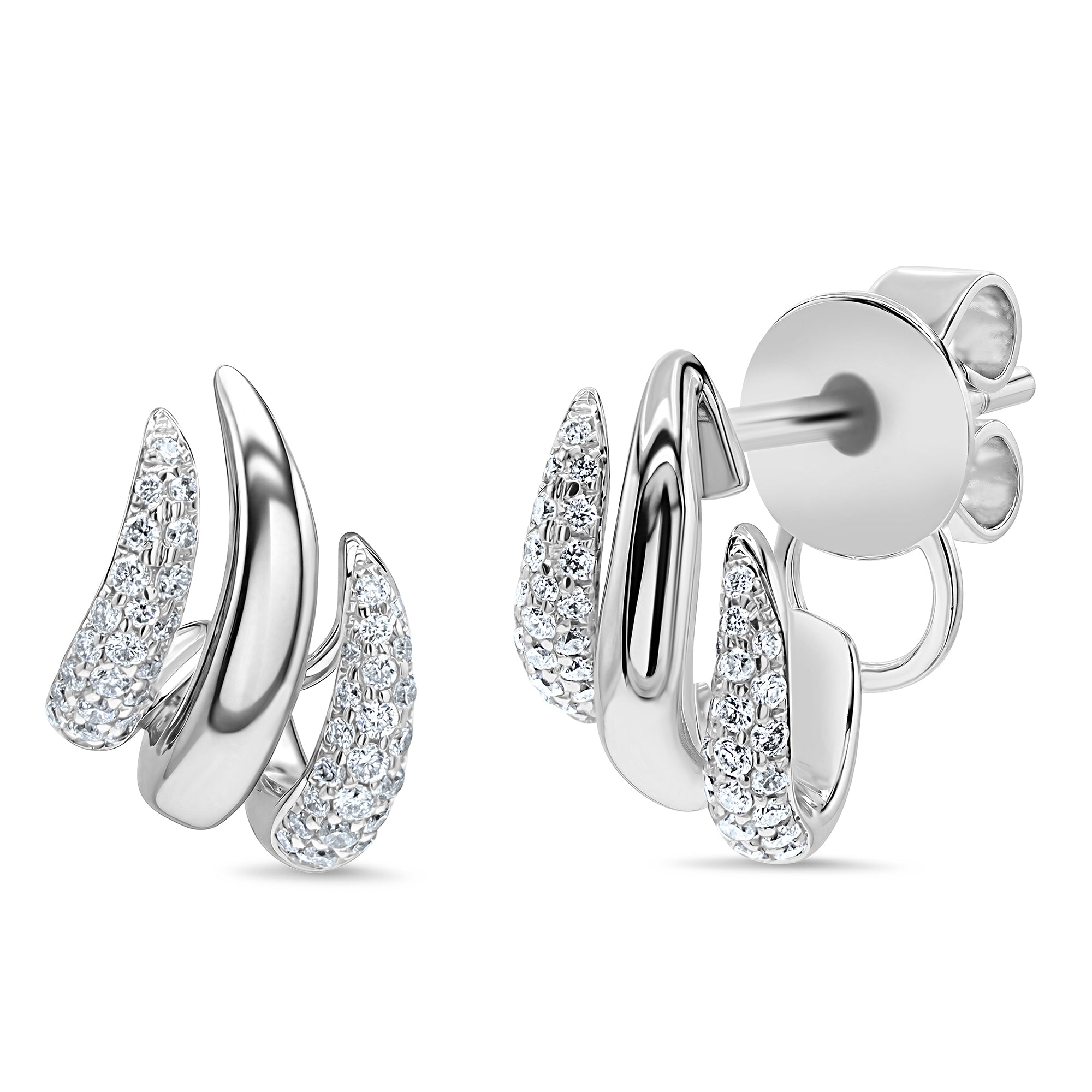 The Crescent Diamond Huggie
