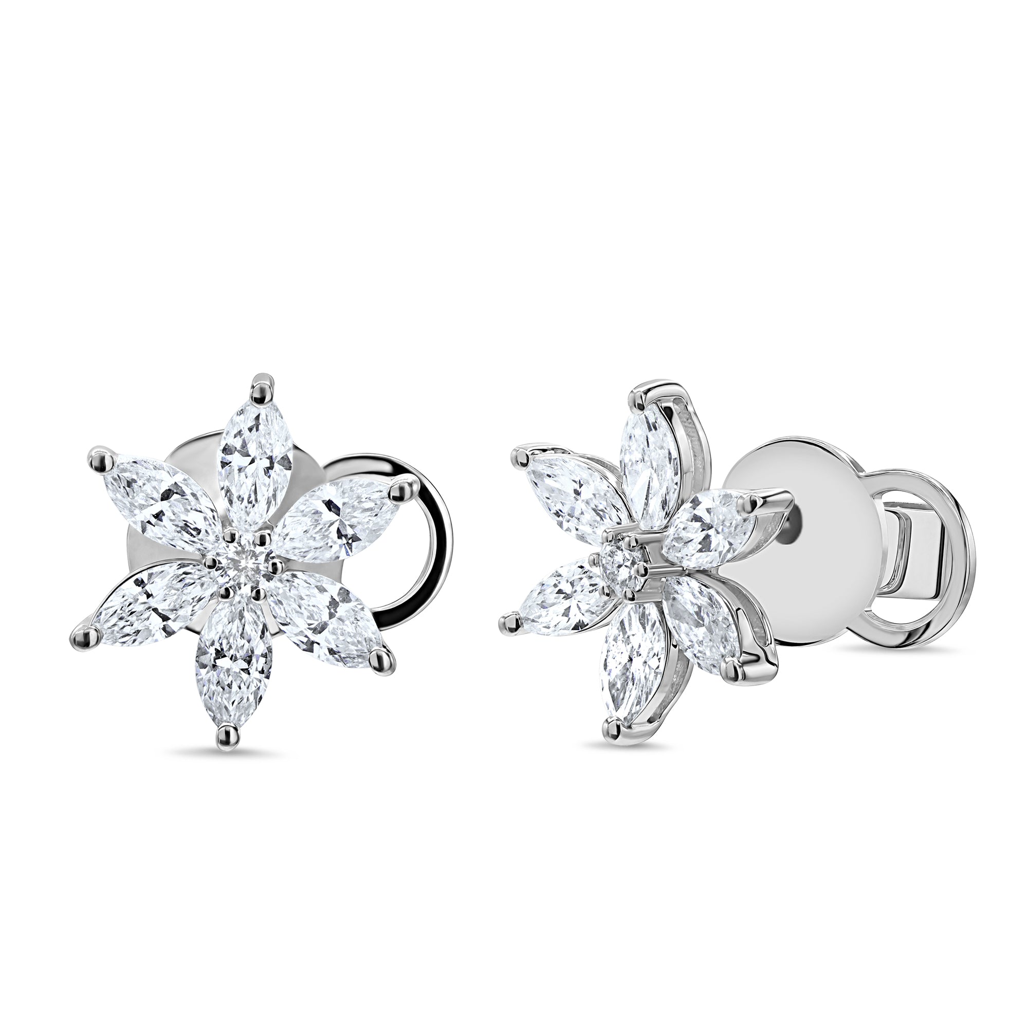 The Marquise Flower Stud