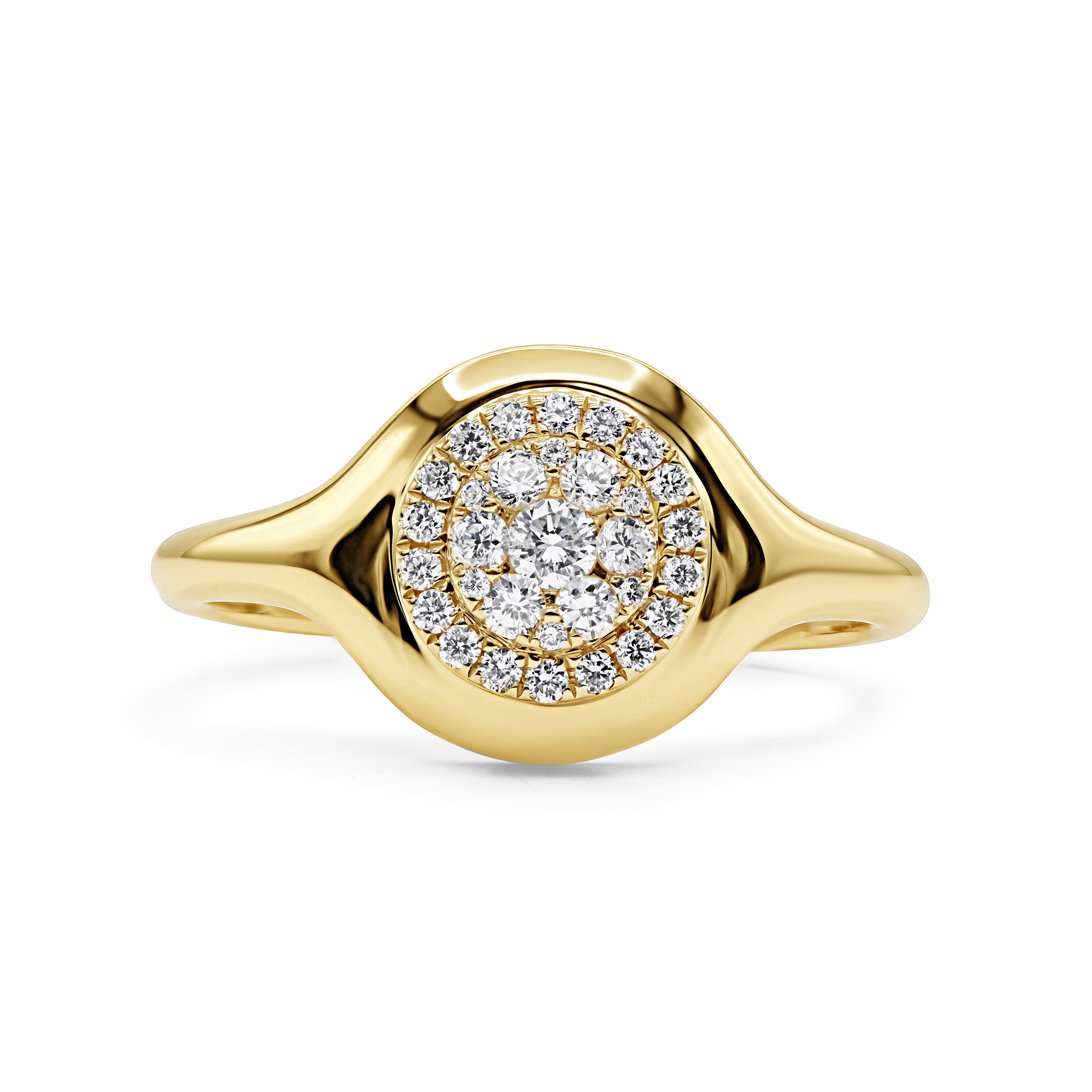 The Pavé Cluster Diamond Ring