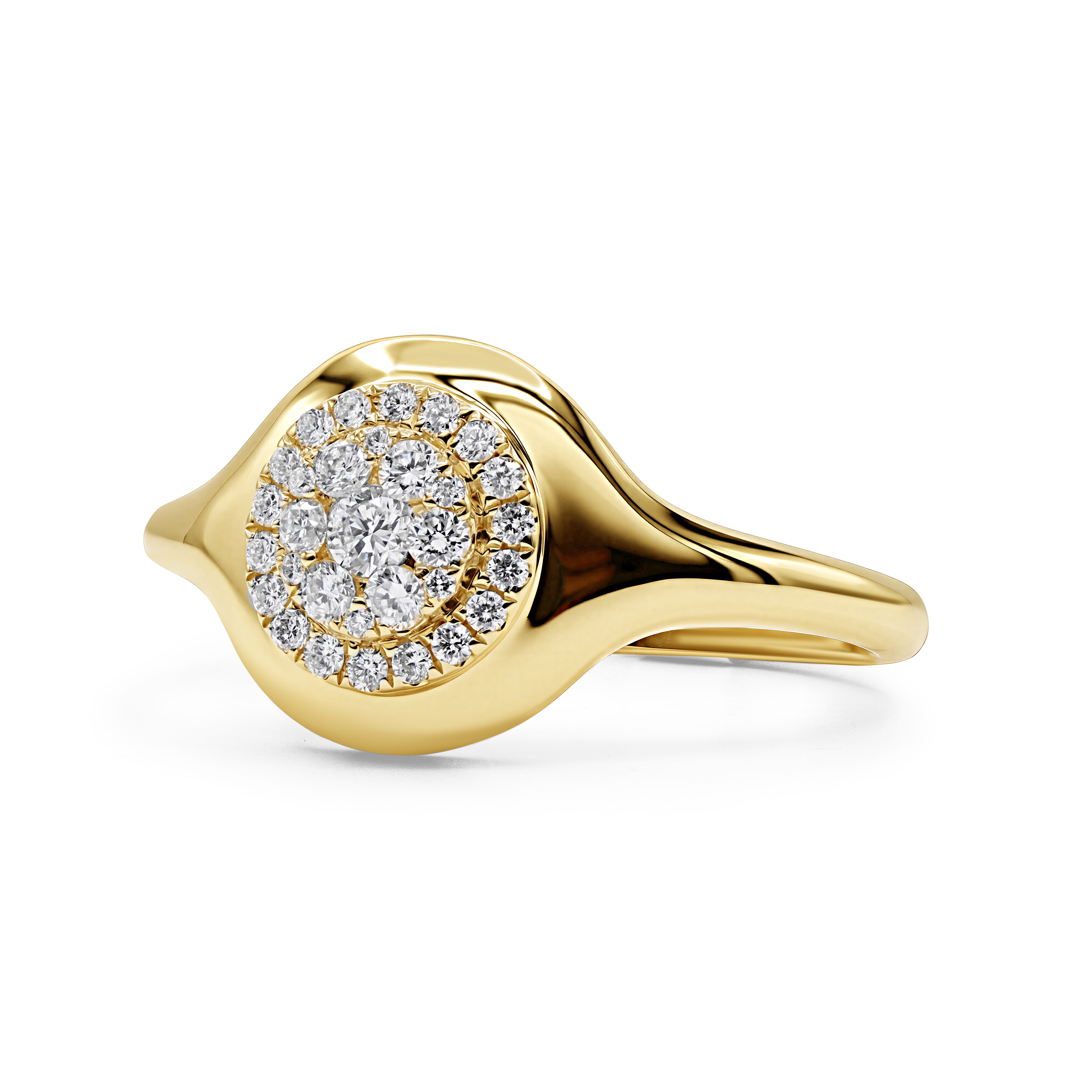 The Pavé Cluster Diamond Ring