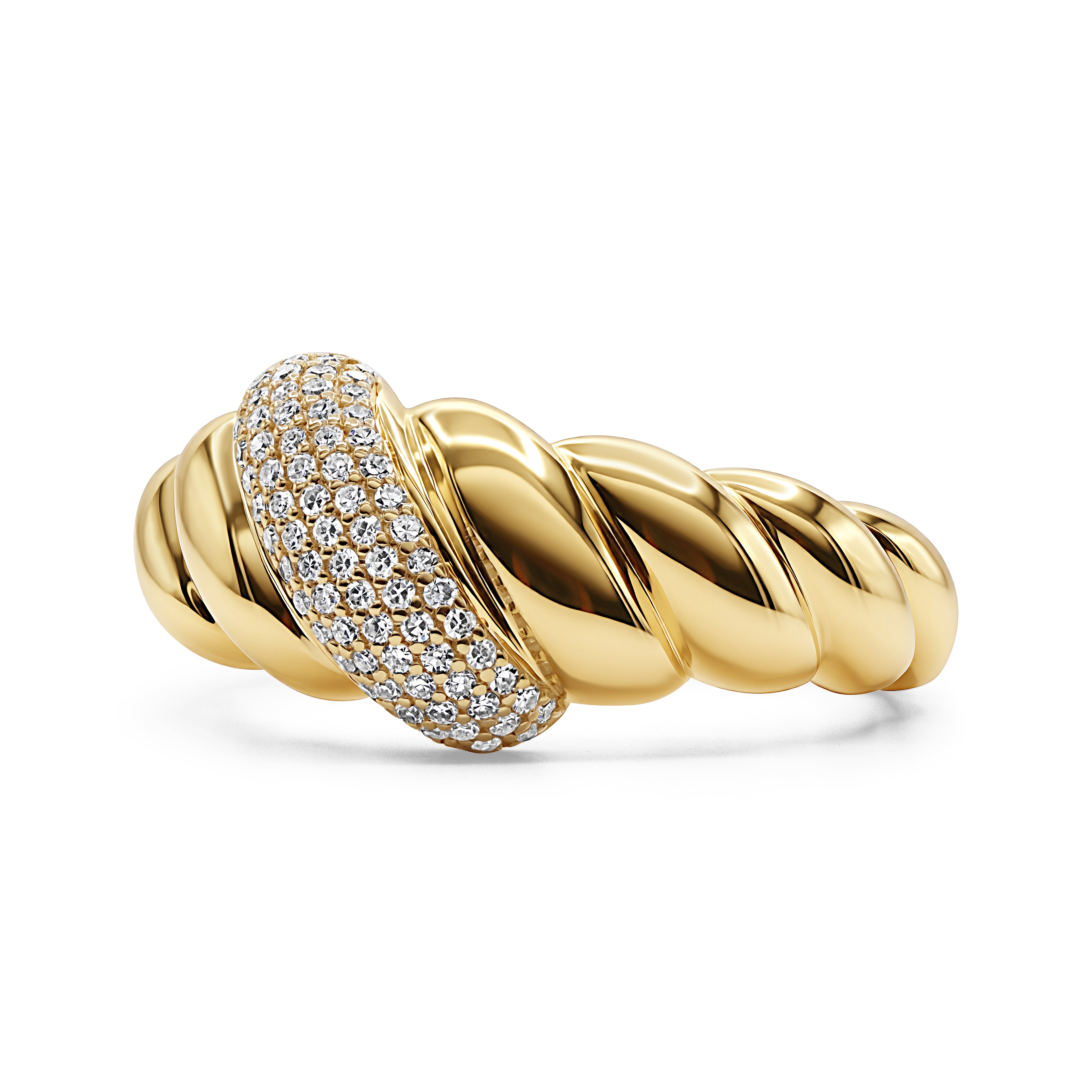 Croissant Diamond Dome Ring