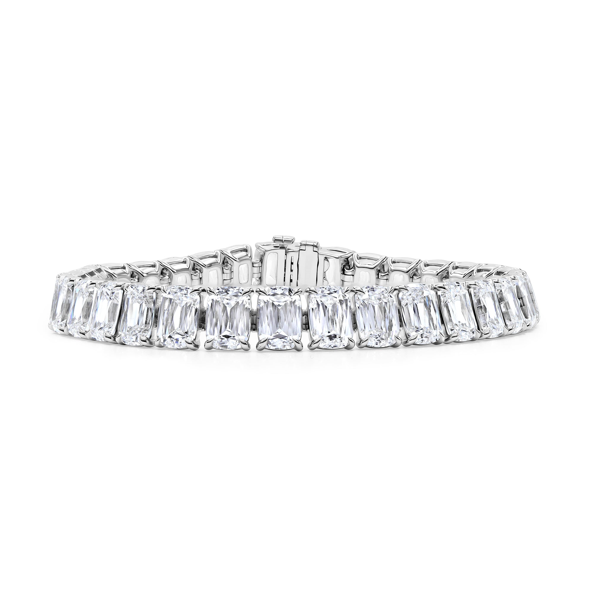 Lab Grown Old Mine Cushion Cut Tennis Bracelet