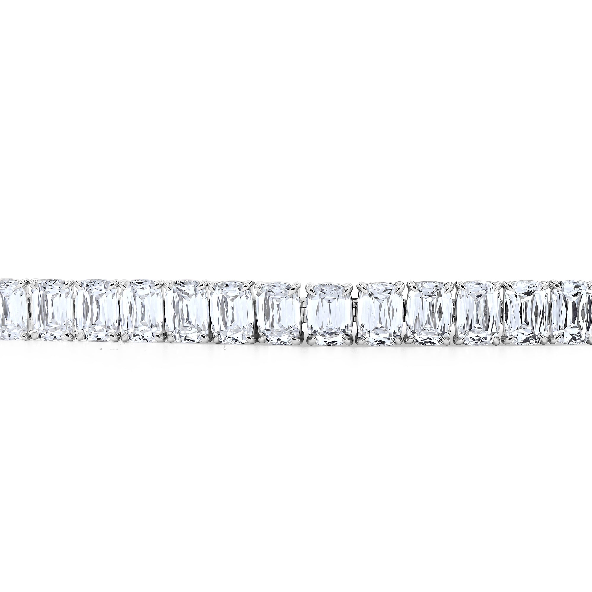 Lab Grown Old Mine Cushion Cut Tennis Bracelet