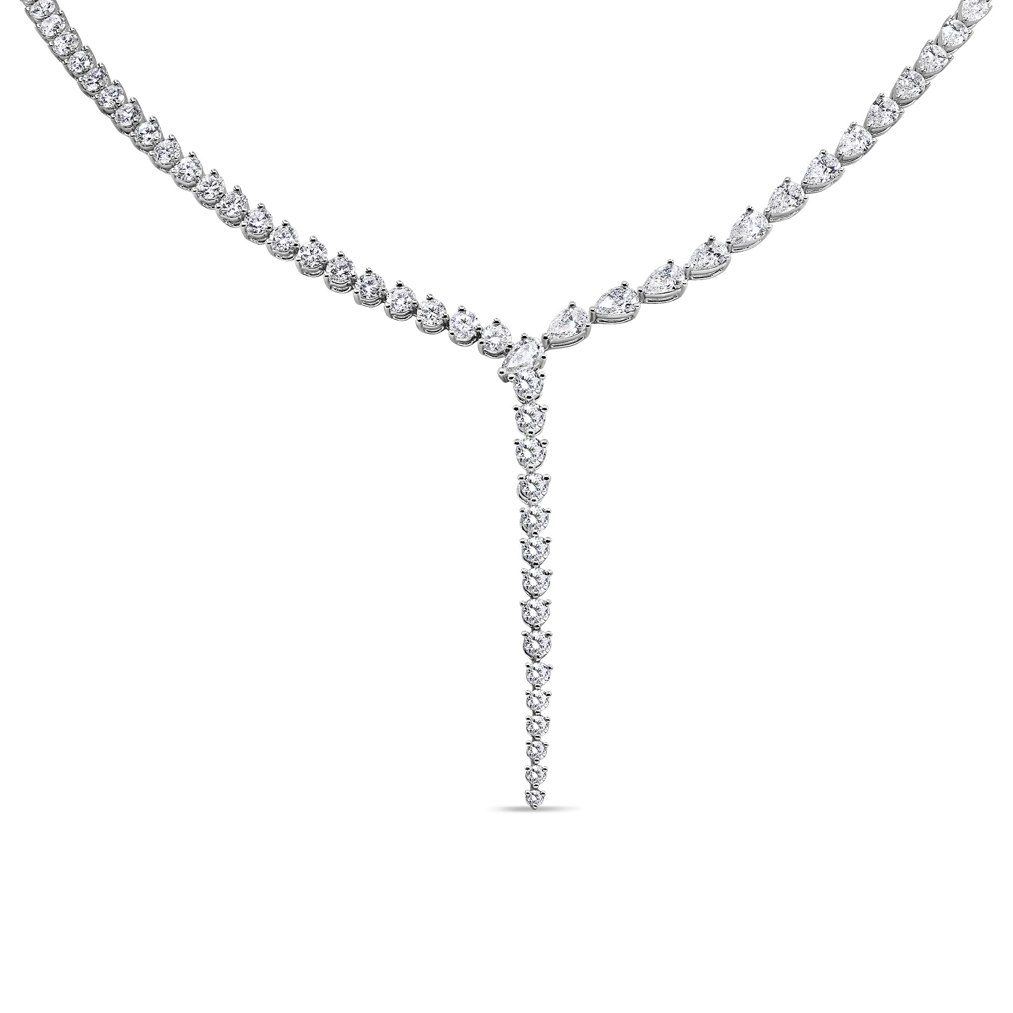 Lets Meet in the Middle Pear and Round Deep Necklace