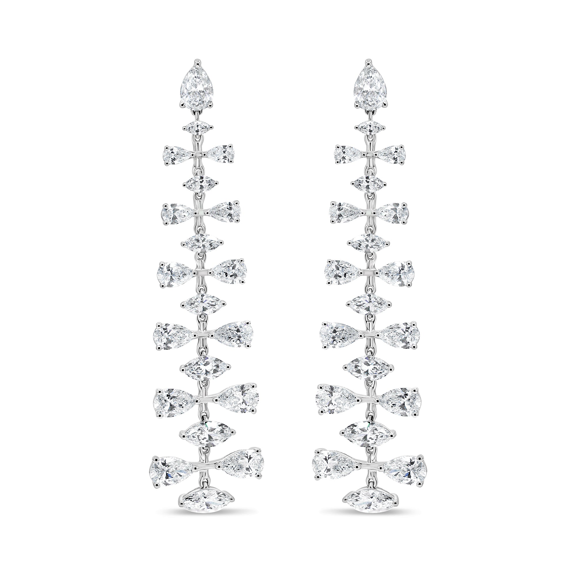 Diamond Zig Zag Earrings