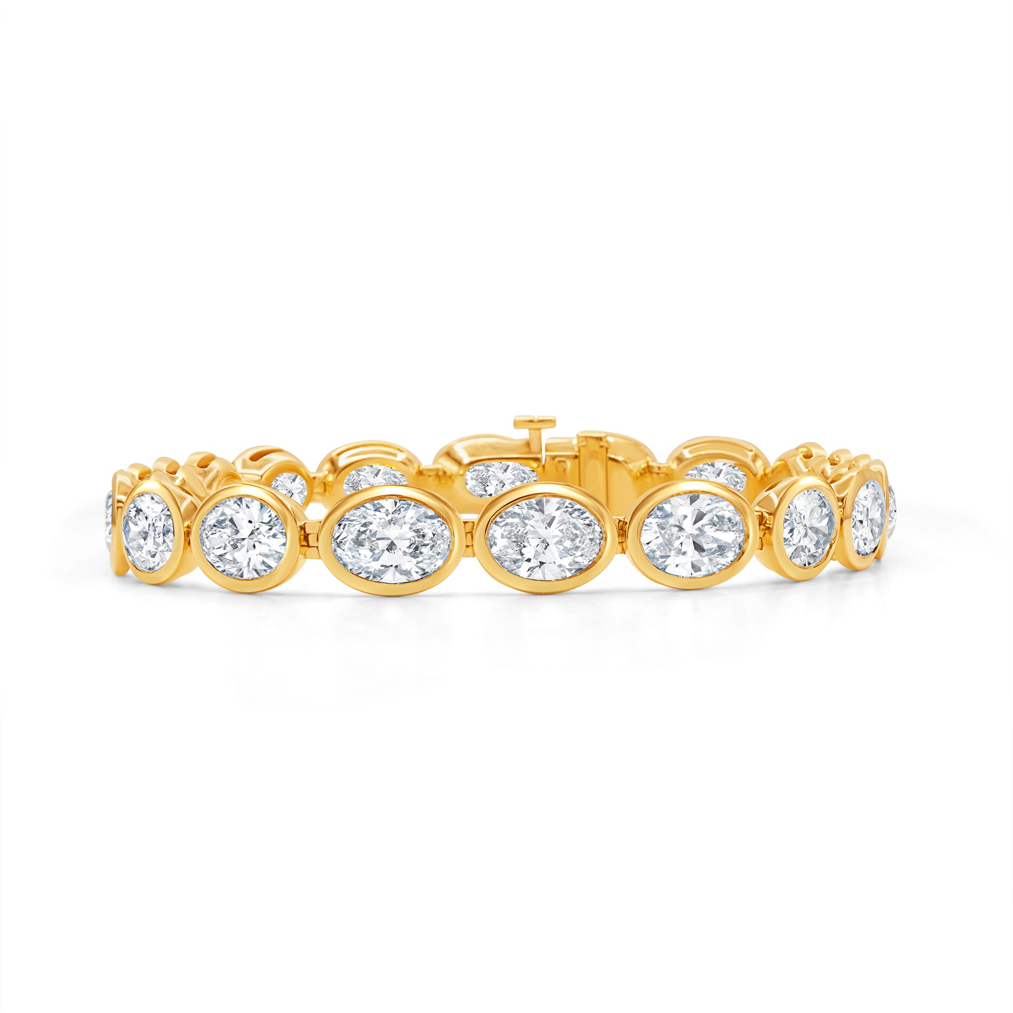 East West Bezel Oval Bracelet
