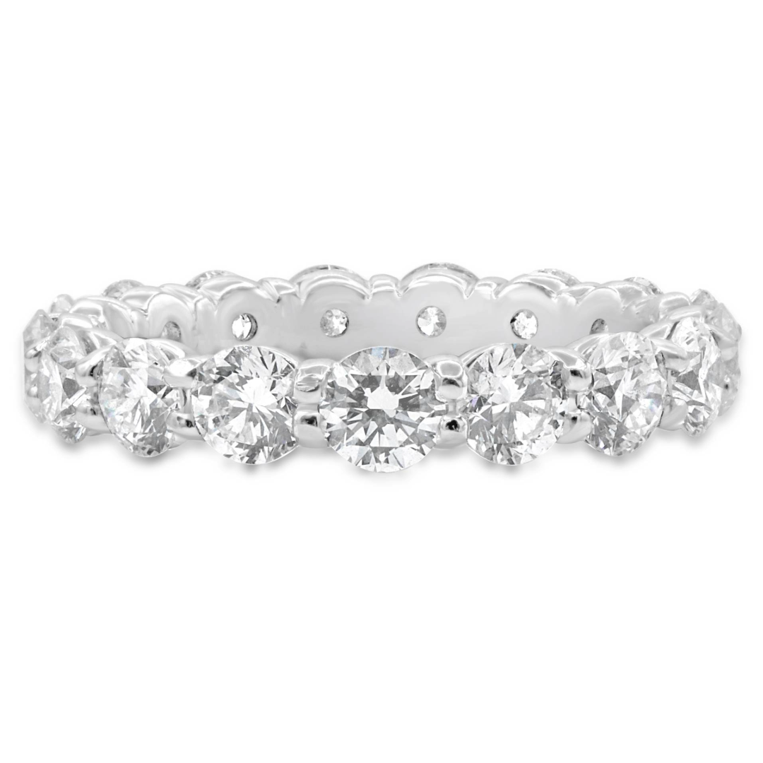 Platinum 15 pointer eternity band featuring 17 brilliant round diamonds totaling 2.58 CTW.